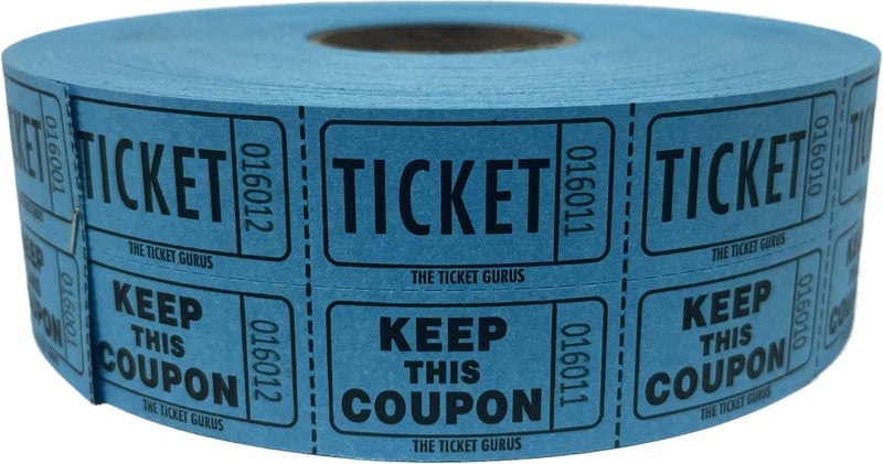 The Ticket Gurus تذاكر الجائزة - لفافة تذاكر سحب مزدوجة: لفافة من 2000 - (زرقاء) - Image 1